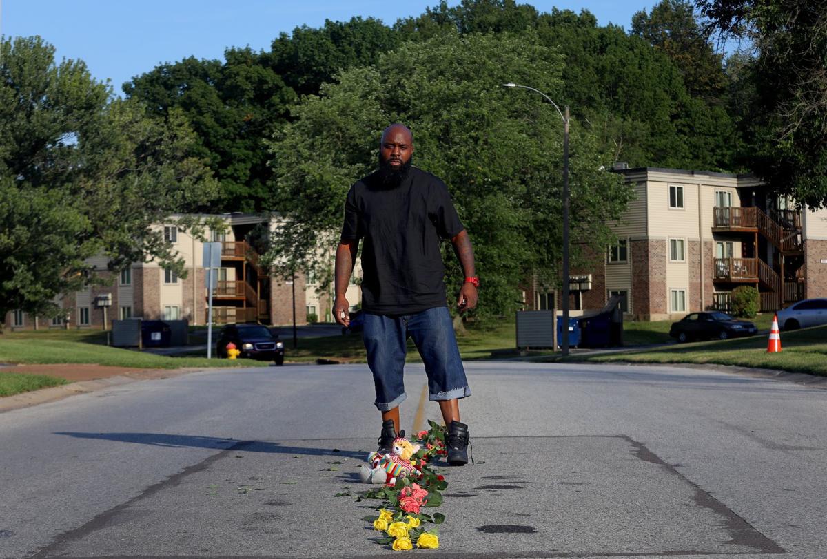 Memorial for Michael Brown after his shooting on August 9th, 2014